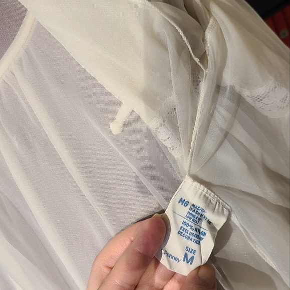 Vtg. 60's Ghostly Sheer Gown & Robe Set - Picture 6 of 12